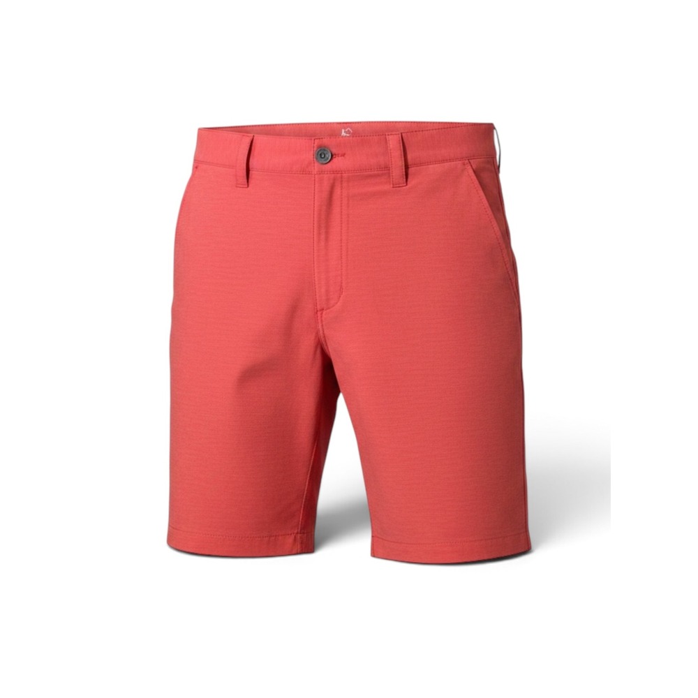 Southern Tide Mens W34 Performance Hybrid Shorts Red Coral‎ Skipjack Golf Casual